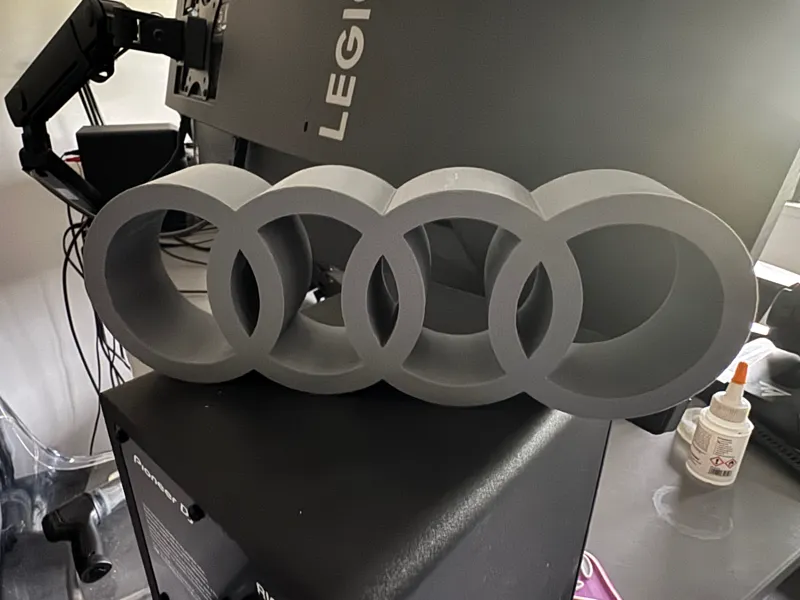 BIG Audi Logo Stand desk decor ornament office