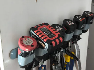 Parkside and generic 12V battery wall holder