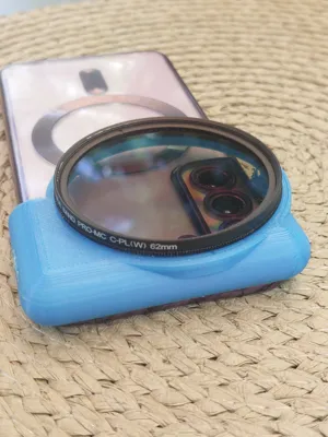 Lens filter holder for phones