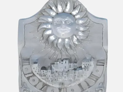 ANTIQUE WALL SUNDIAL CITY MODEL