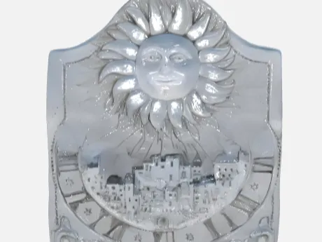 RELOJ SOLAR DE PARED ANTIGUO MODELO CIUDAD