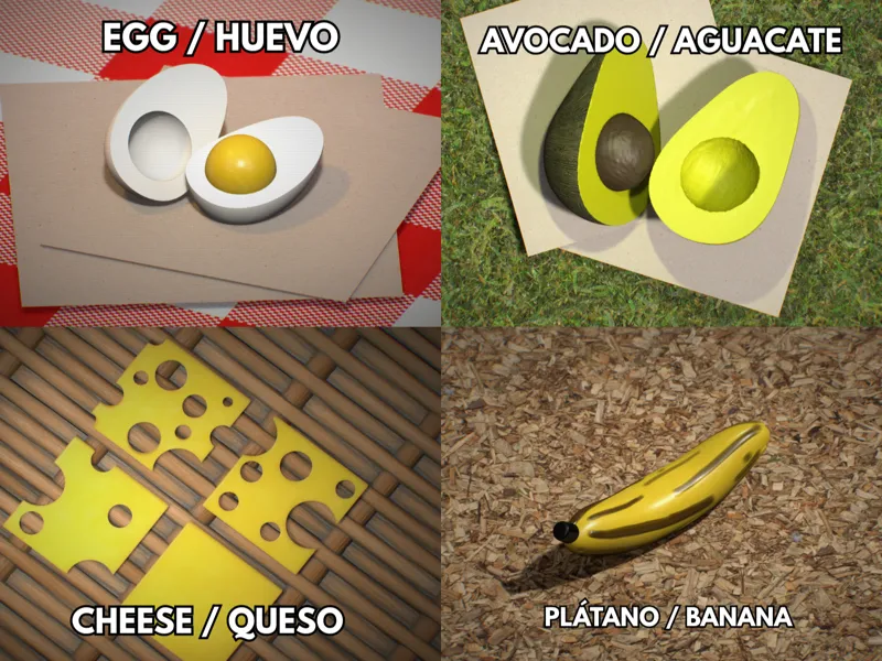 Varied toy food - Comida variada de juguete