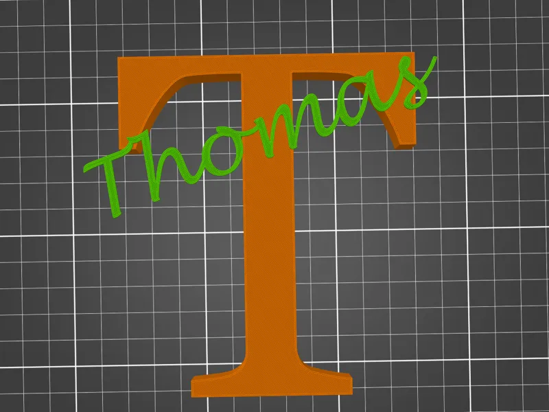 „Thomas“ – 3D jmenovka s velkým T
