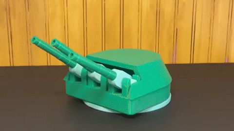 USS Missouri battleship cannons pen holder