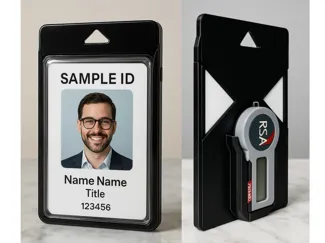 Dual Card ID Badge Holder with RSA Token Mount