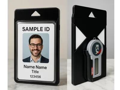 Dual Card ID Badge Holder with RSA Token Mount