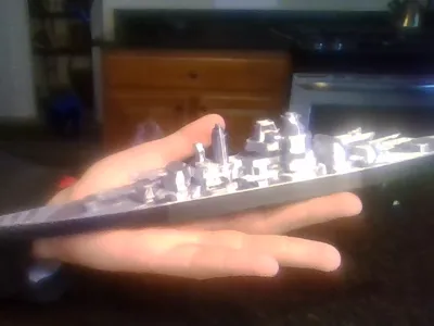 battleship with two giant cannons on each side 1.0