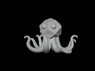 Articulated 3D Printed Octopus Figurine Toy