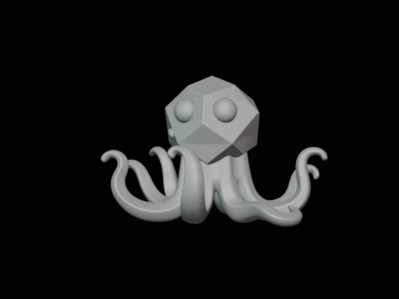Articulated 3D Printed Octopus Figurine Toy