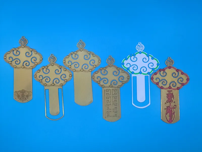剑形祥云福书签