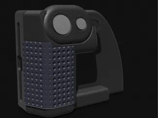 Mobile grip handle with bluetooth button