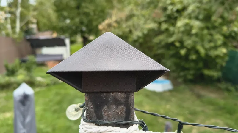 Cap with vent for 40x40 pipe