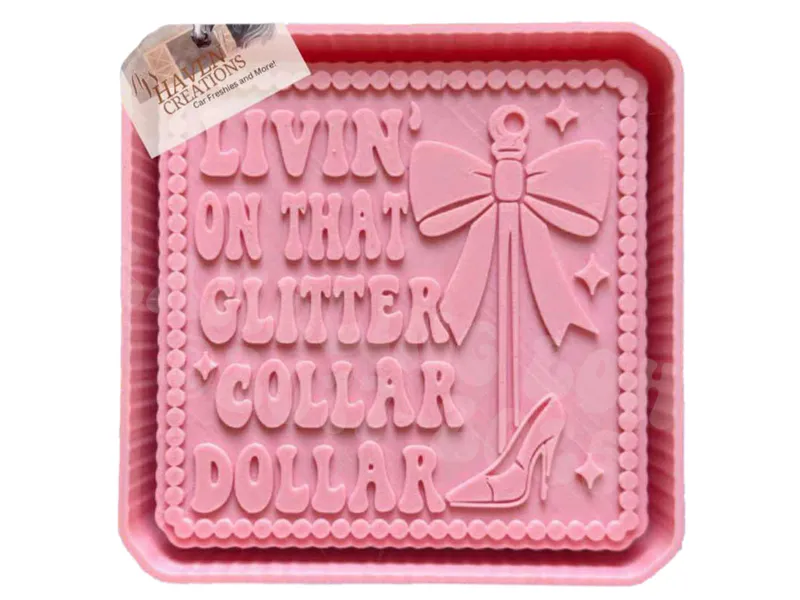 Glitter Collar Dollar Freshie/Soap Mold Housing
