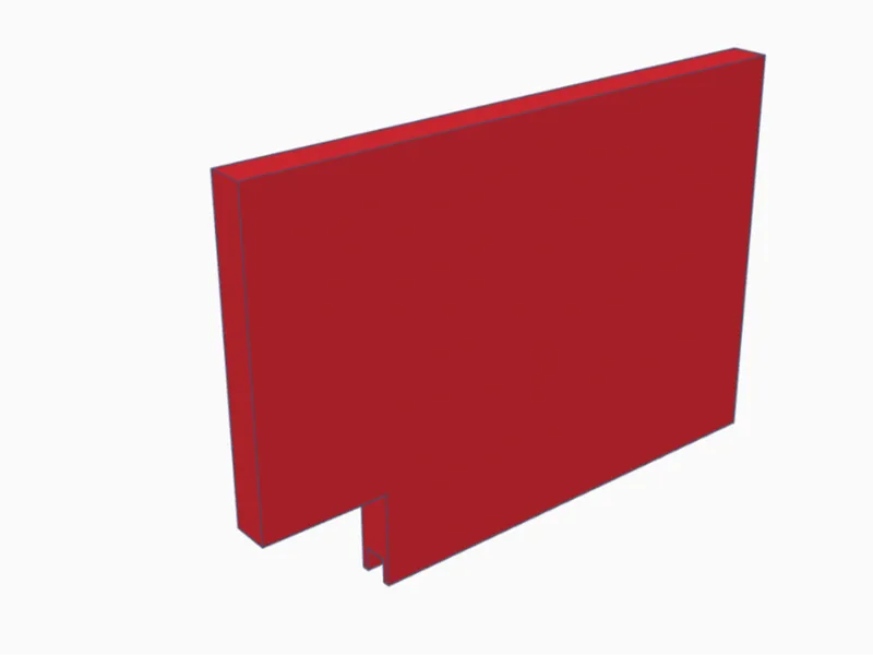9.5 inch long panel with corner cut out