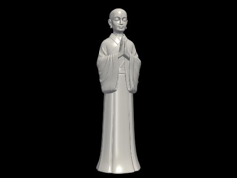 Praying Monk Serenity Statue
