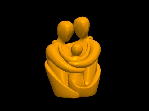 Abstract Family Embrace Sculpture