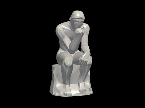Geometric Thinker Sculpture