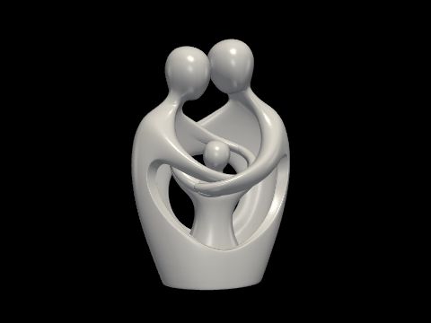 Abstract Family Hug Sculpture