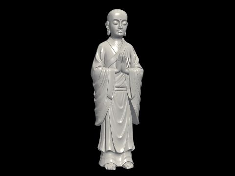 Praying Monk Serenity Statue