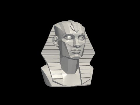 Geometric Egyptian Pharaoh Bust