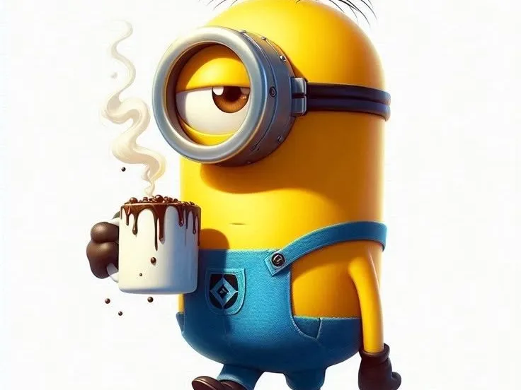 Minion With Coffee Mug