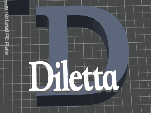 Diletta - lettera con nome