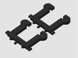 MFI drawer front retaining clip and wedge