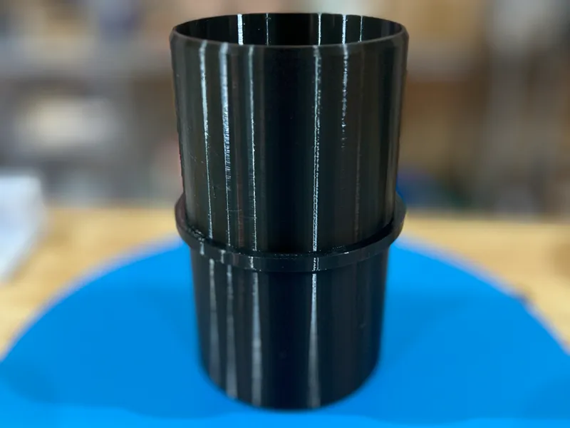 4 inch to 4 inch flexible vent coupler with bevels