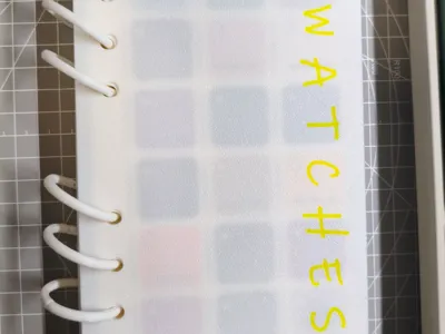 Filament Swatches Binder Cover