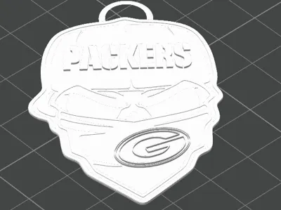 green bay skull keychain