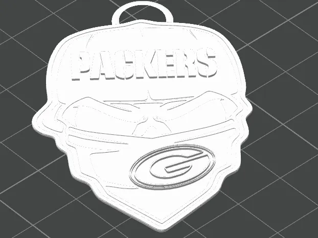 green bay skull keychain