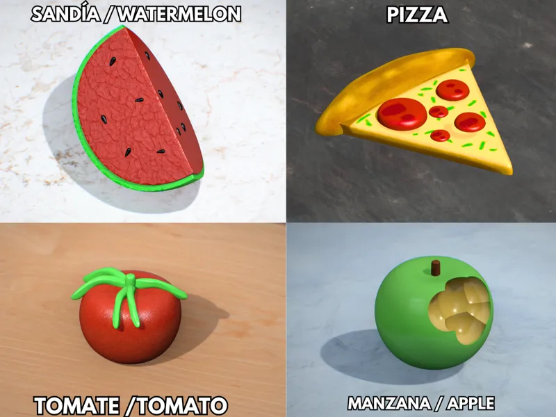 Fun 3D Fruits & Food - Comida en 3D 
