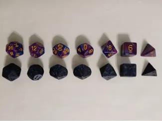 Full dice set with cleric design
