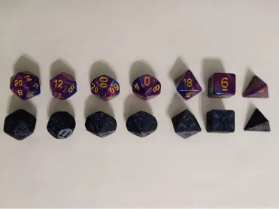 Full dice set with cleric design
