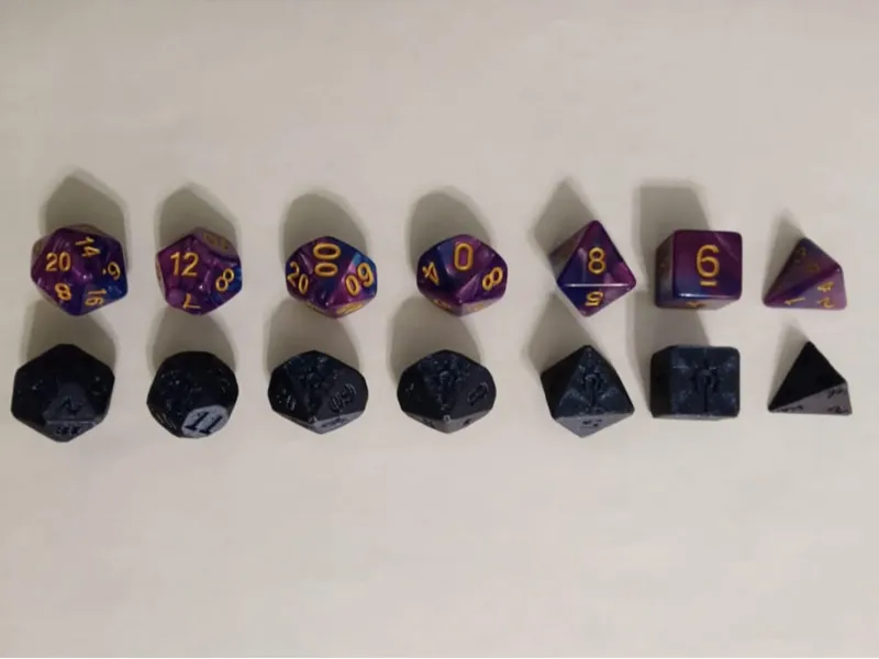 Full dice set with cleric design