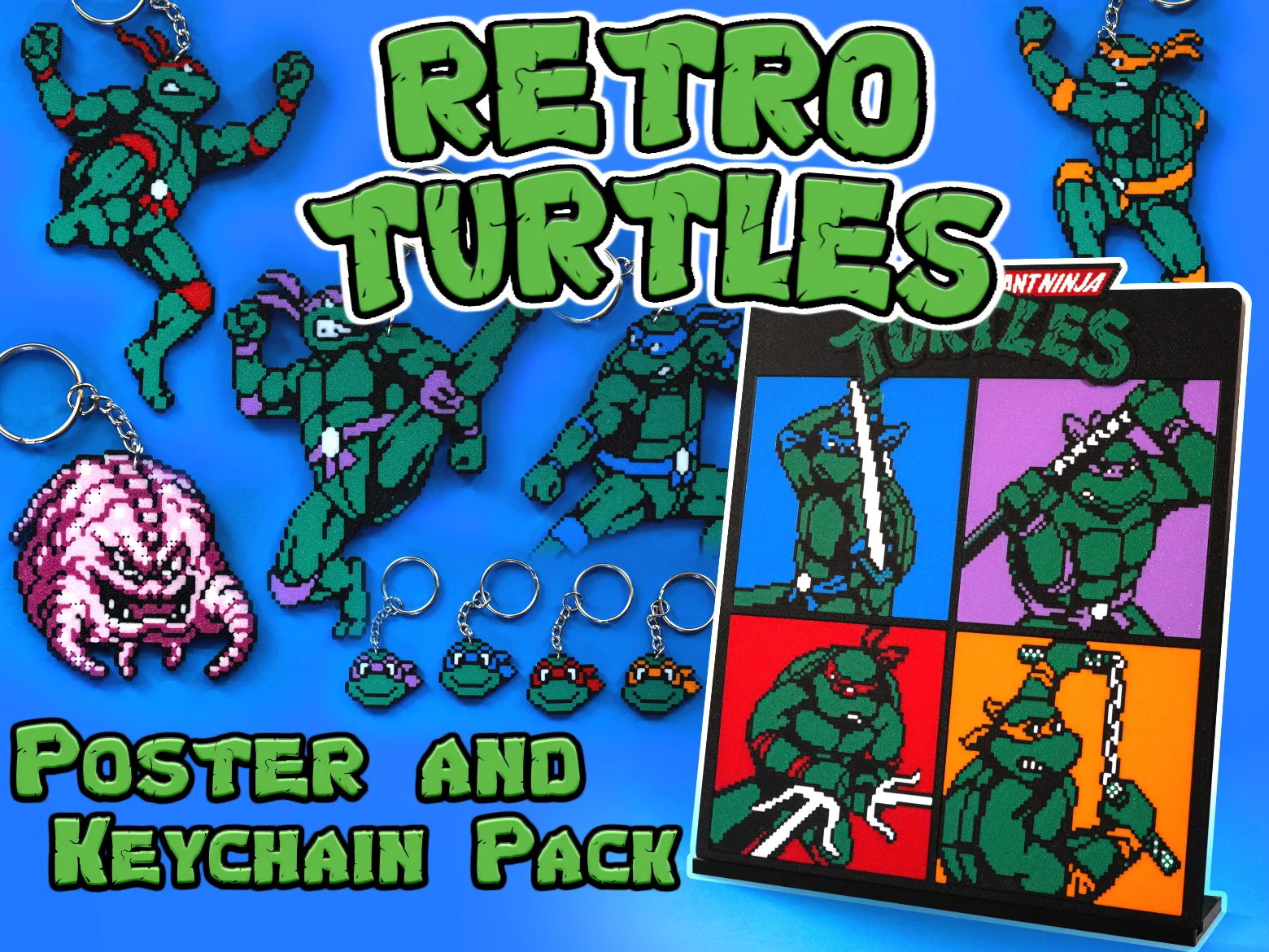 Teenage Mutant Ninja Turtles, TMNT, Leonardo, Raphael, Donatello, Mikey, Krang, NES, Nintendo