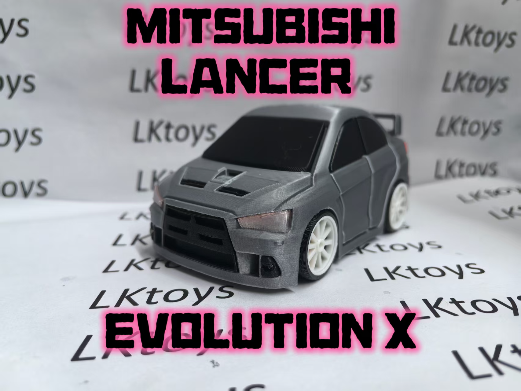 MITSUBISHI LANCER EVOLUTION X 分件打印免涂色 Q版玩具跑车