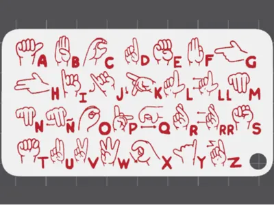 Mexican sign language, keychain