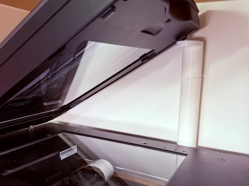 Epson flatbed scanner lid open holder