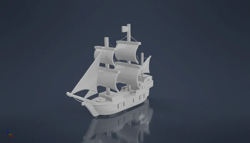 Stylized Toy Frigate