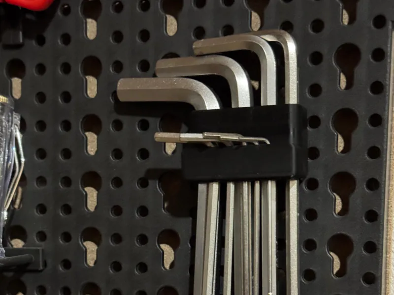 Parkside wall tool storage board - allen key hook