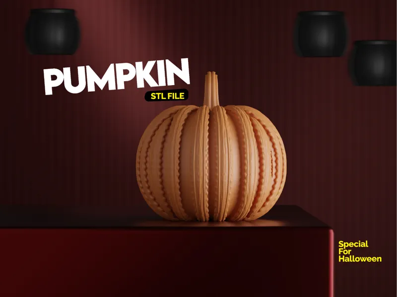 Decorative 3D Printed Pumpkin Figurine