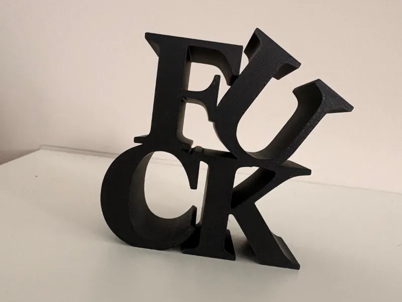FUCK - Letters in Georgia font design Deco