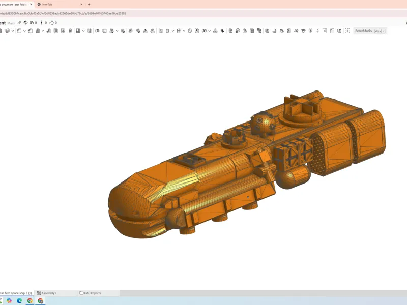 star field space ship model