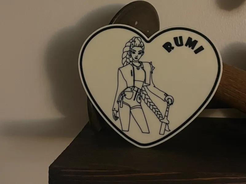 K POP Demon Hunters RUMI Heart Wall Art