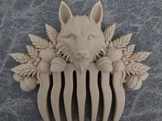 Wolfs kopf haarkamm