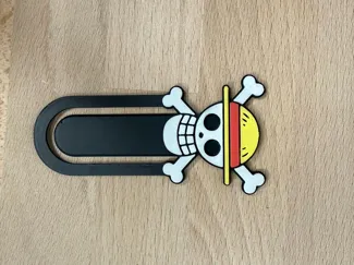 One Piece bookmark, jolly roger of Monkey D Luffy