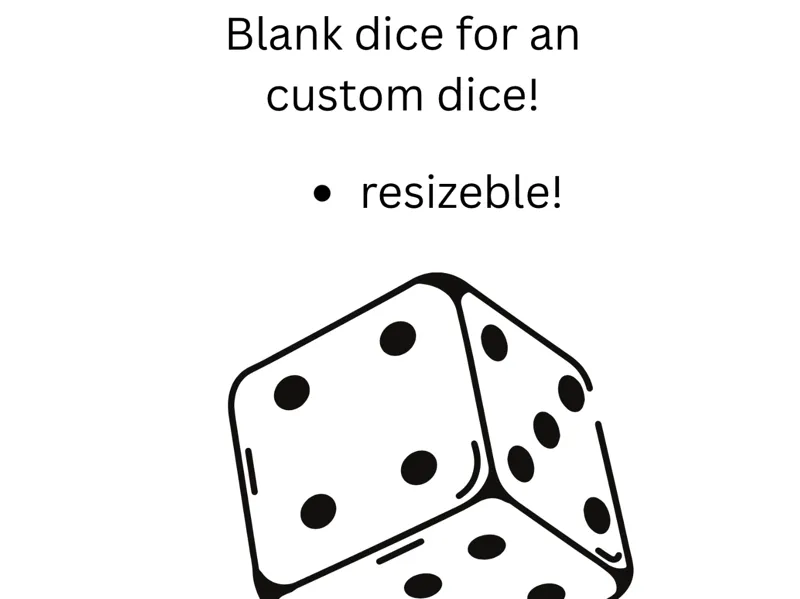 Blank dice