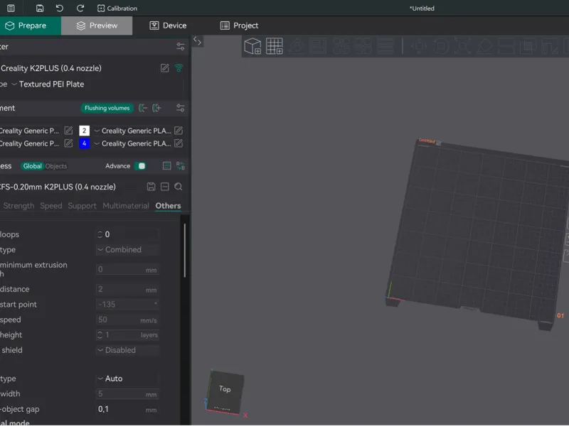 Creality K2 plus buildplate model