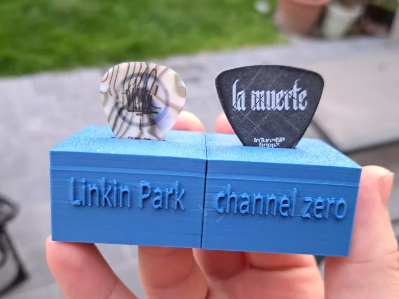 Modular customizable guitar pick holder